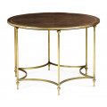 Round Dark Santos & Brass Centre Table with Six Leg Base