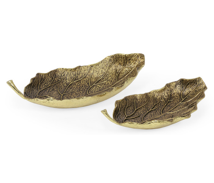 Pair of Antique Brass Leaves