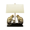 Antique Dark Bronze Cats & Yarn Lamp