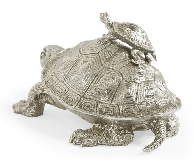 White Stainless Steel Turtle Container White Stainless Steel Turtle Container