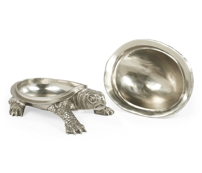 White Stainless Steel Turtle Container