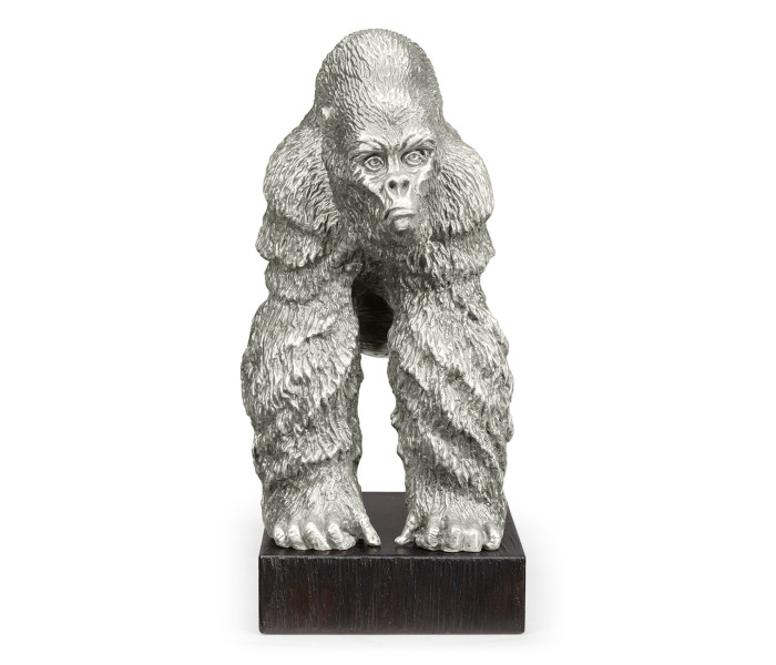 Antique Stainless Steel King Kong Statue