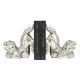 White Stainless Steel Foo Dog Bookends