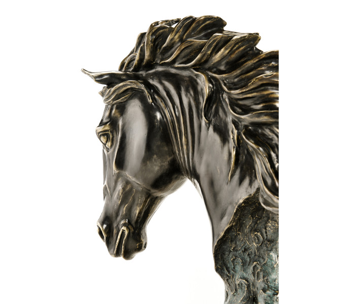 Antique Dark Bronze Stallion Horse Head