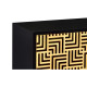 Black Storage Cabinet with Patterned Front