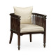 Slat Sided Occasional Chair, Upholstered in MAZO