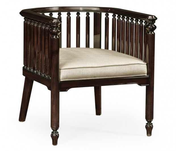 Slat Sided Occasional Chair, Upholstered in MAZO Slat Sided Occasional Chair, Upholstered in MAZO