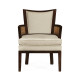 Sonokelling & Rattan Occasional Chair, Upholstered in MAZO