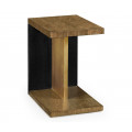 Rectangular Cut-Out Oak End Table