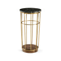 Brass & Marble Round Side Table