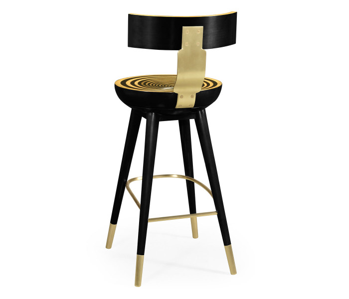 Swivel Bar Stool with Back Support