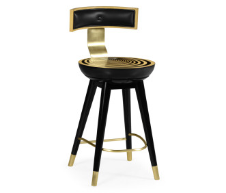 Swivel Counter Stool With Back Support