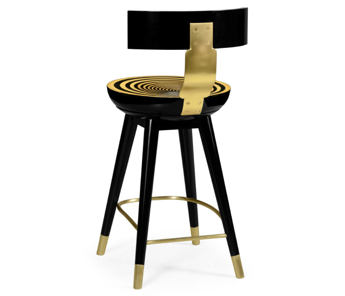 Swivel Counter Stool with Back Support