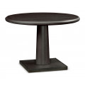 Round Dark Brown Ash Dining Table
