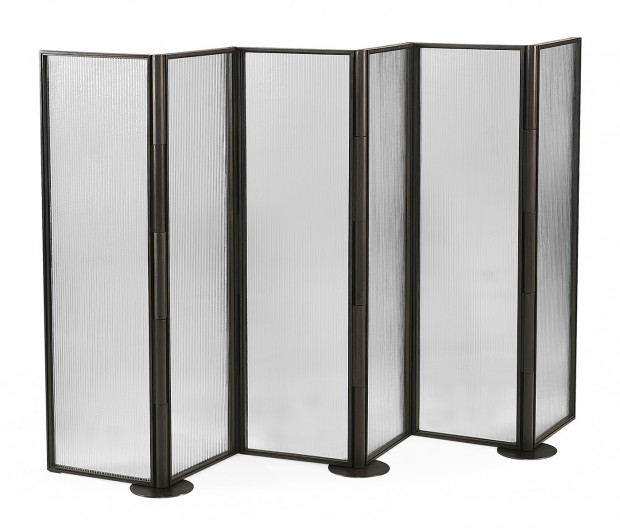 Dark Brown Ash & Grooved Glass Screen