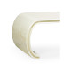 Curved Edges Ivory Eggshell Coffee Table