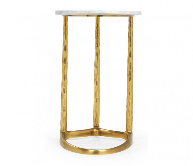 Fusion Brass Sofa Table with Marble Top