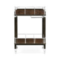 Rectangular Campaign Style Rolling Bar Cart