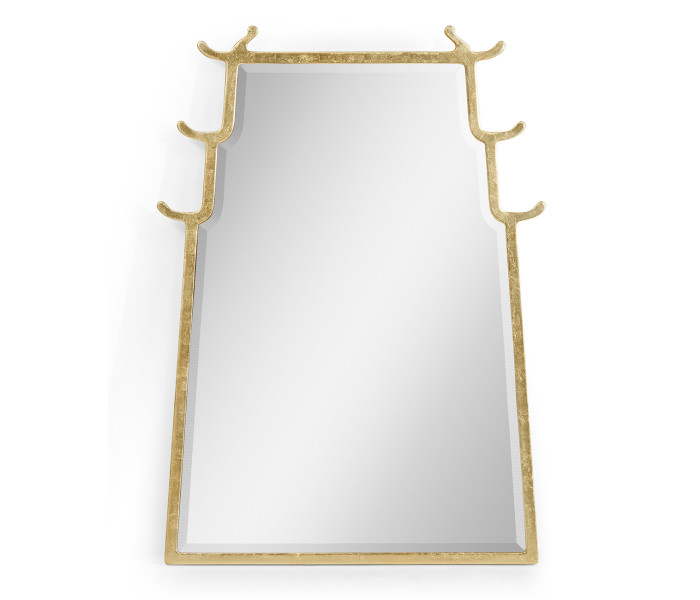 Asian Fusion Dorado Bronze Hanging Mirror