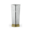 Fusion White & Black Marble End Table