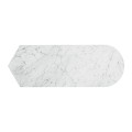 Fusion White & Black Marble End Table