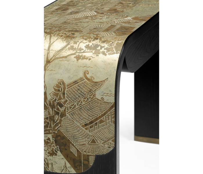 Fusion Curved Chinoiserie Console