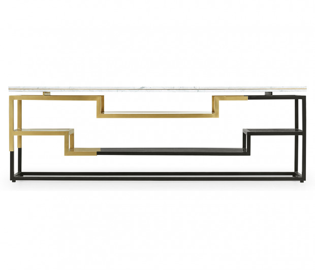 Fusion Low Bronze & Brass Console