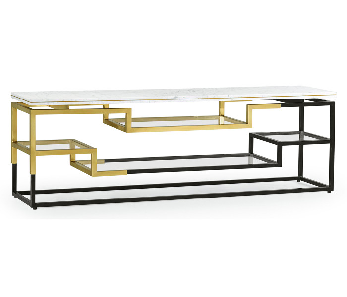 Fusion Low Bronze & Brass Console