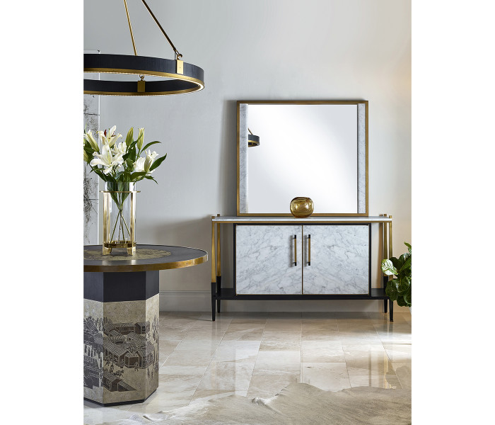 Fusion Sideboard with White Marble Top