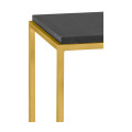 Contemporary Square Ebonised Oak & Brass Pedestal with White Calcutta Marble Centre