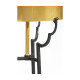 Contemporary Antique Satin Gold Brass & Black Stainless Steel Floor Lamp