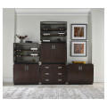 Campaign Style Dark Santos Rosewood Filing Cabinet