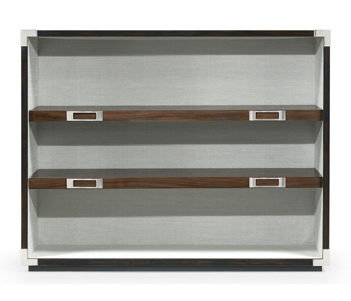 Campaign Style Dark Santos Rosewood Adjustable Storage Cabinet