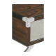 Campaign Style Dark Santos Rosewood Bedside Table with Drawer