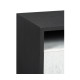 Contemporary Ebonised Oak & White Calcutta Marble Bedside Chest of Drawers