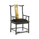 Fusion Black Gloss Dining Arm Chair