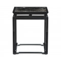 Fusion Smoky Black End Table with Marble Top