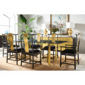 Fusion Chinoiserie Antique Etched Brass Dining Table Base