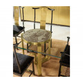 Fusion Chinoiserie Antique Etched Brass Dining Table Base