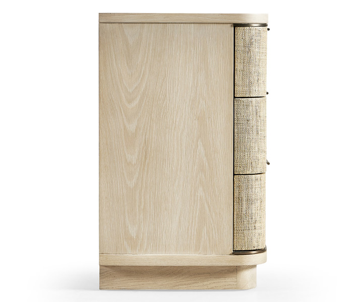 Large Grasscloth Nightstand