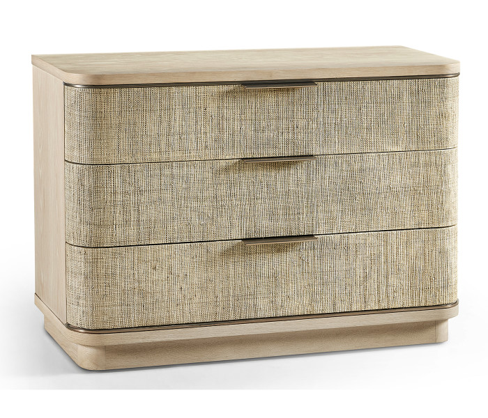 Large Grasscloth Nightstand