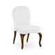 Gunby Grey Fruitwood Dining Side Chair, Upholstered in COM
