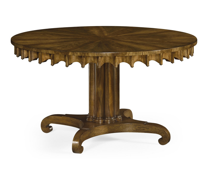 54" Longwood Round–to–Oval Mahogany Dining Table