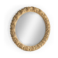 Wrenbury Round Gilded Vintage Oak Mirror