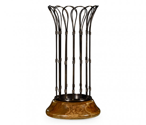 Rossett Antique Black Brass Stick Stand Rossett Antique Black Brass Stick Stand