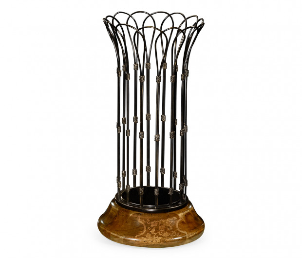 Rossett Antique Black Brass Stick Stand Rossett Antique Black Brass Stick Stand
