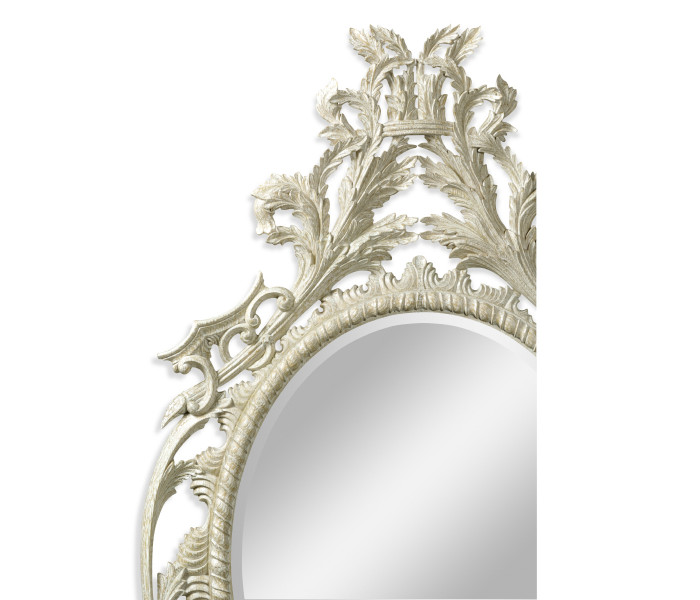 Leicester Venetian White Oak Mirror