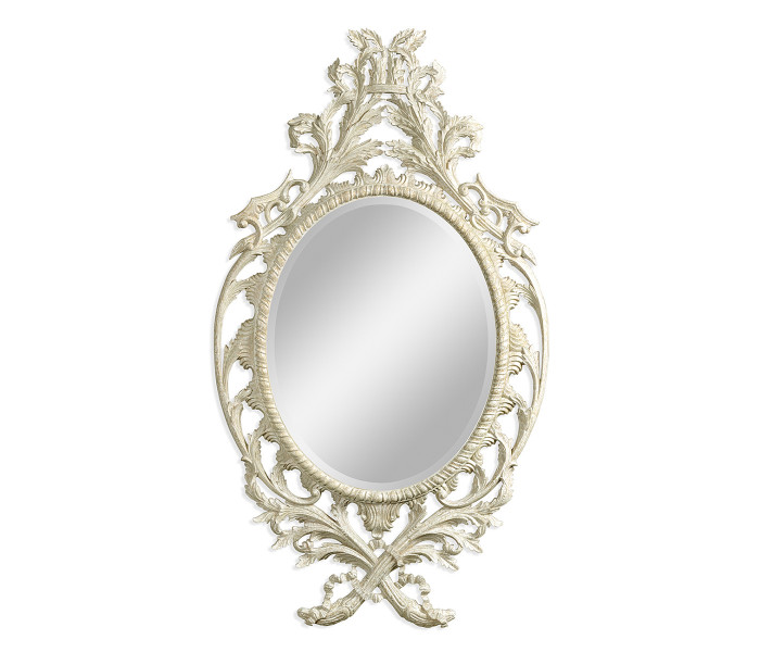 Leicester Venetian White Oak Mirror