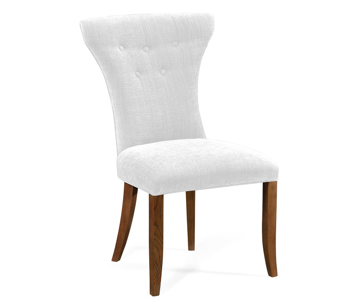 Gibson English Chestnut Side Chair, Upholstered in COM