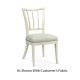 Bywater Washed Acacia Carver Side Chair, Upholstered in COM